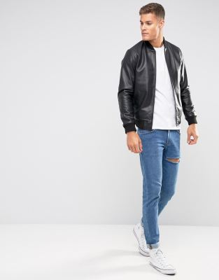 asos leather pants mens