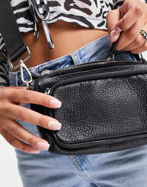 ASOS DESIGN LEATHER camera cross body bag