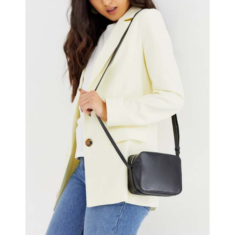 ASOS DESIGN LEATHER camera cross body bag