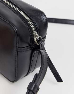 ASOS DESIGN LEATHER camera cross body bag