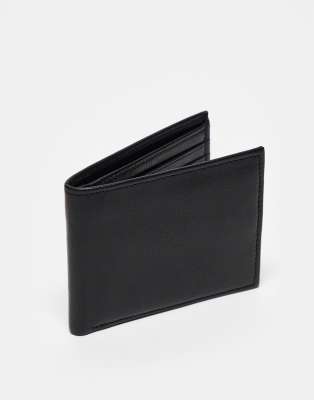 leather cardholder wallet in black