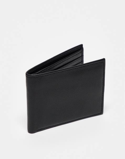 ASOS DESIGN leather cardholder wallet in black - view 1