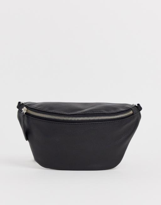 Leather bum bag discount black