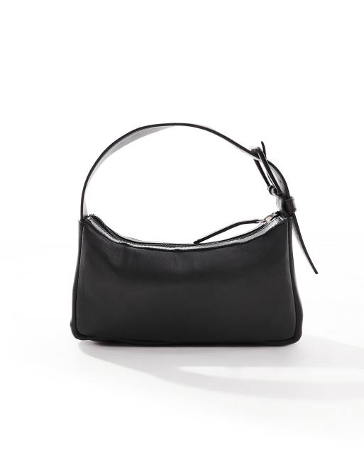 Leather clutch bag