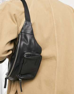 asos leather bum bag