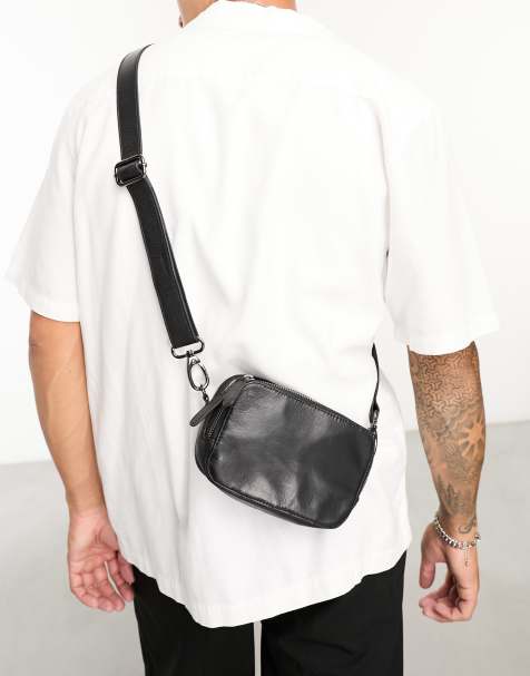 ASOS Cross Body Hard Case Box Bag in Black for Men