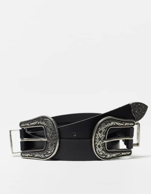 Double buckle shop waist belt