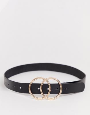 leather waist asos double circle belt