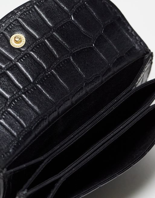 Women's Designer Embossed Leather Zip Around Wallet