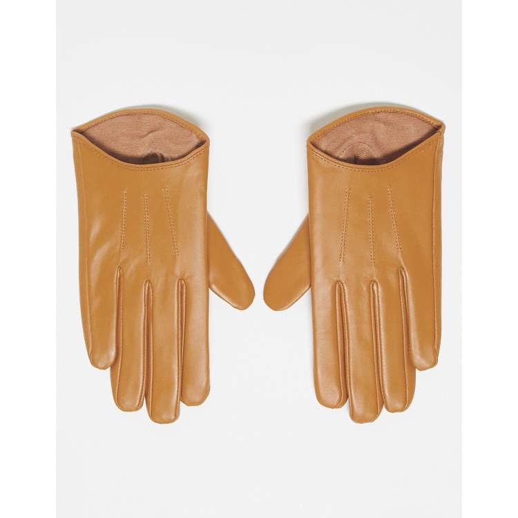 Camel leather gloves new arrivals