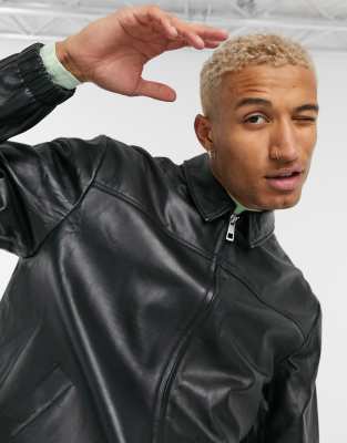 BOWWOW 「GAMES LEATHER HARRINGTON JACKET」 | nalans.com