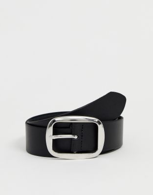 black leather jeans belt