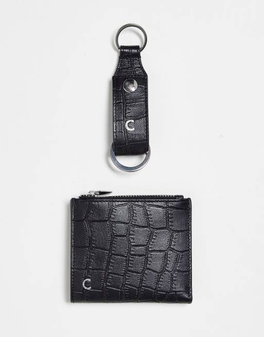 Essential leather key holder - Alligator (black, blue, green