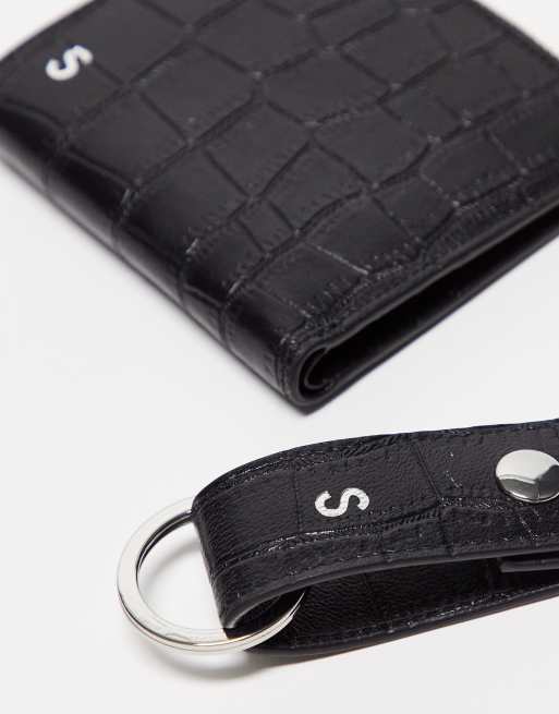 SUPREME Louis Vuitton X Supreme Chain Wallet Epi Black for Men