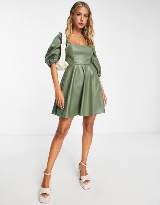 Wet look hotsell skater dress