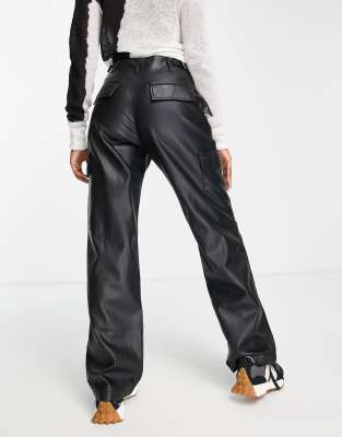 mens leather trousers asos