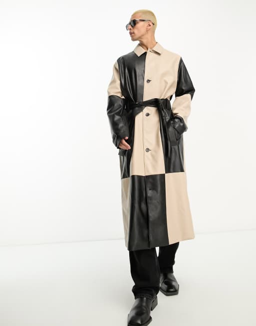 Black and white store trench coat