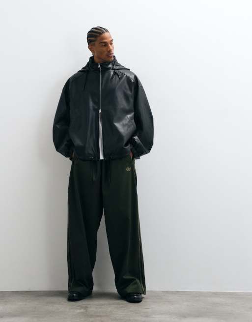 ASOS DESIGN leather look jacket in black, 2 of 5