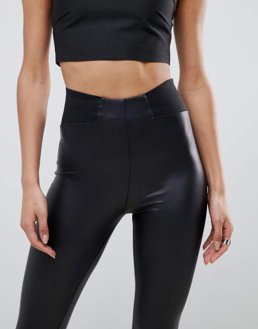 Asos leather hot sale look leggings