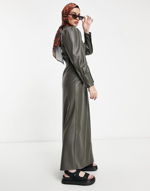 Leather store maxi dress