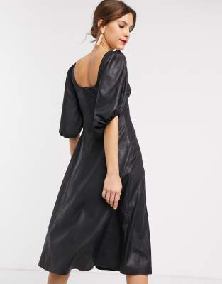 leather swing dress