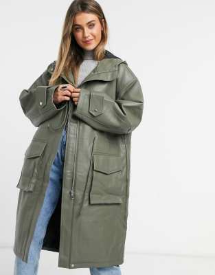 asos quilted parka