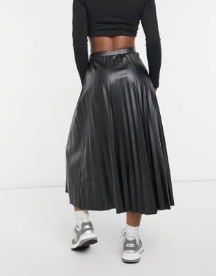 asos midi skirt black