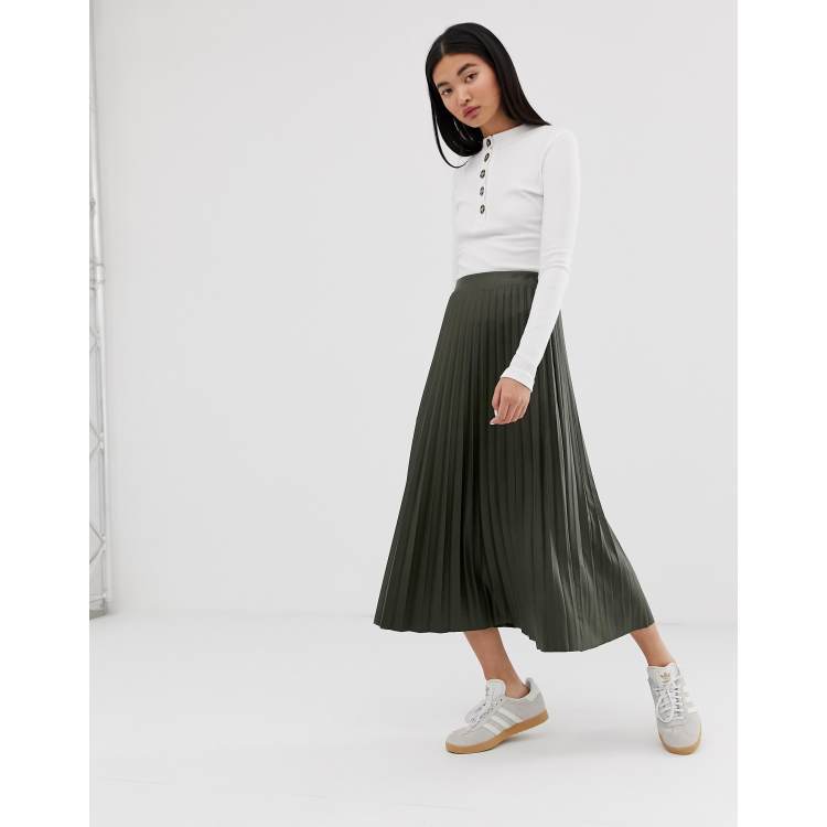 Pleated leather cheap skirt asos