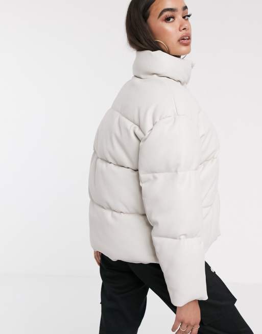 Asos hot sale white puffer