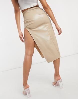 asos silk midi skirt