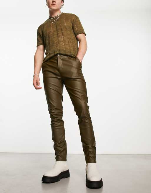 ASOS DESIGN skinny pants in matte leather look