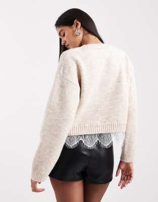 Asos Design Leather Look Tailored Short In Black