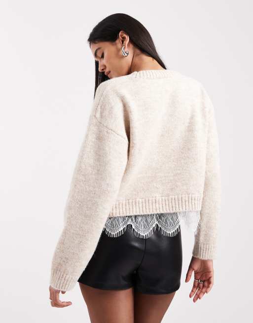 ASOS DESIGN leather look tailored shorts in black