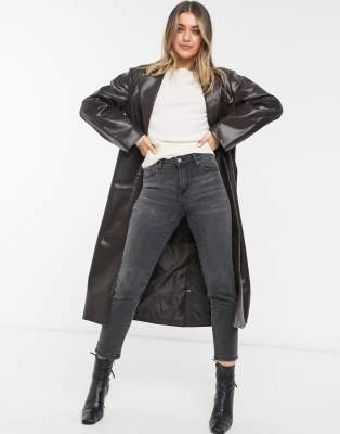 leather trench coat asos