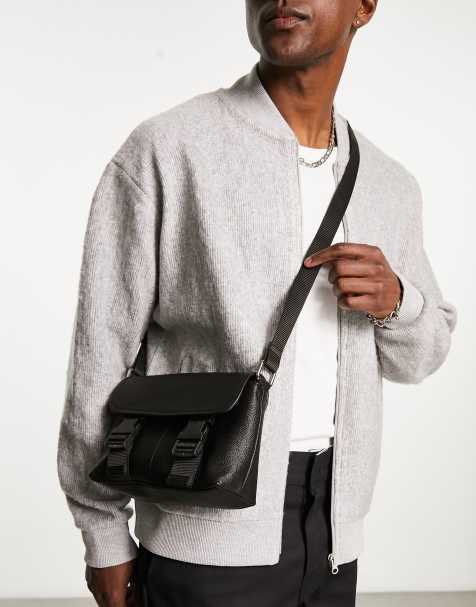 ASOS Cross Body Hard Case Box Bag in Black for Men