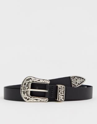 black western style belt
