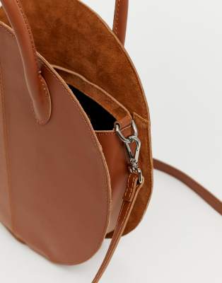 leather circle bag