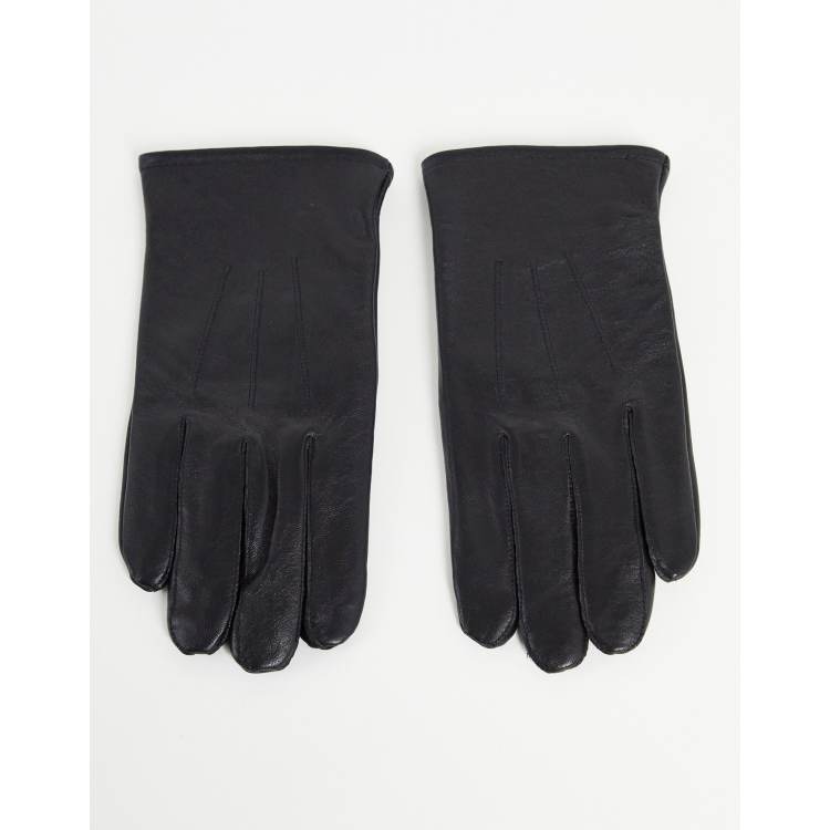 Mens leather gloves sales touch screen