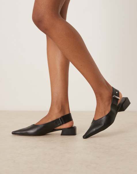 ASOS DESIGN – Ledge – Schuhe aus hochwertigem Leder in Schwarz mit Fersenriemen - view 1