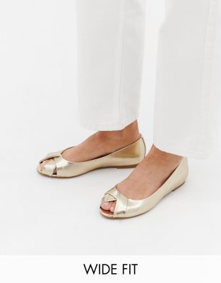 peep toe ballet flats