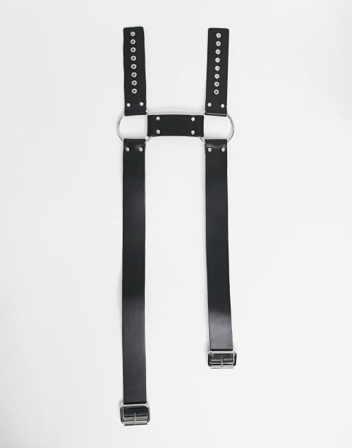 ASOS DESIGN full leg harness in black