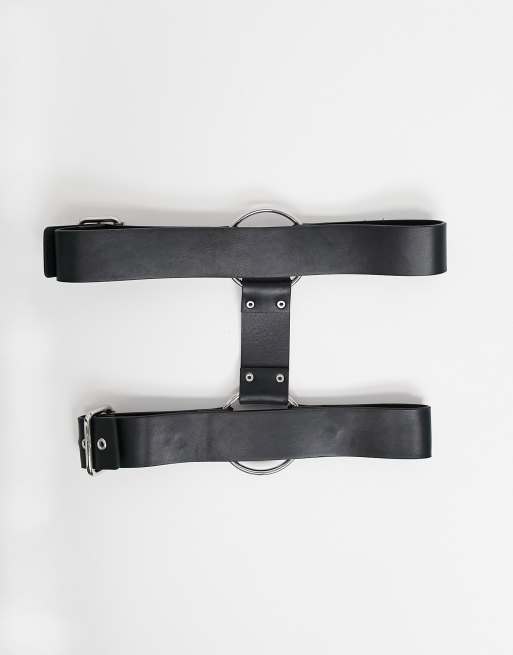 ASOS DESIGN full leg harness in black