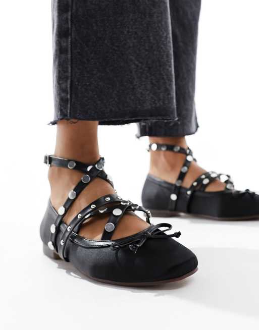 ASOS DESIGN - Legacy - Ballerina's met studs in zwart, 4 van 4