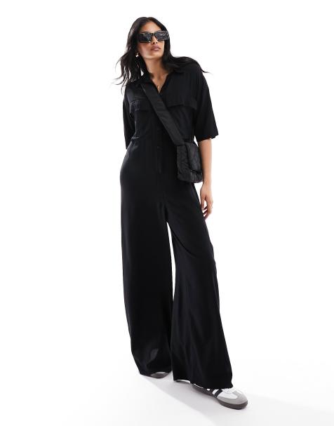 ASOS DESIGN – Legerer Oversize-Jumpsuit in Schwarz - view 1