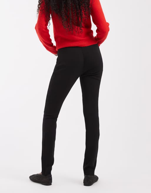 ASOS DESIGN legging ajusté zippé à la cheville avec détail de bande latérale noir, 3 de 5