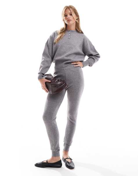 ASOS DESIGN - Legging d'ensemble en maille - Gris - view 1