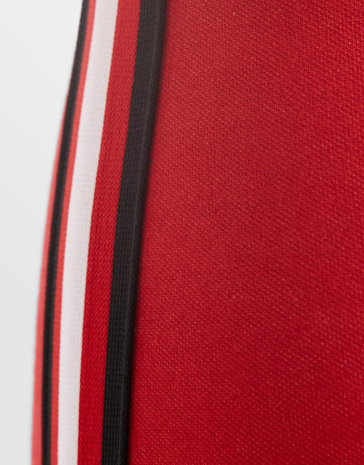 ASOS DESIGN - Legging fuseau avec bande contrastante sur le côté - Rouge, 9 de 9