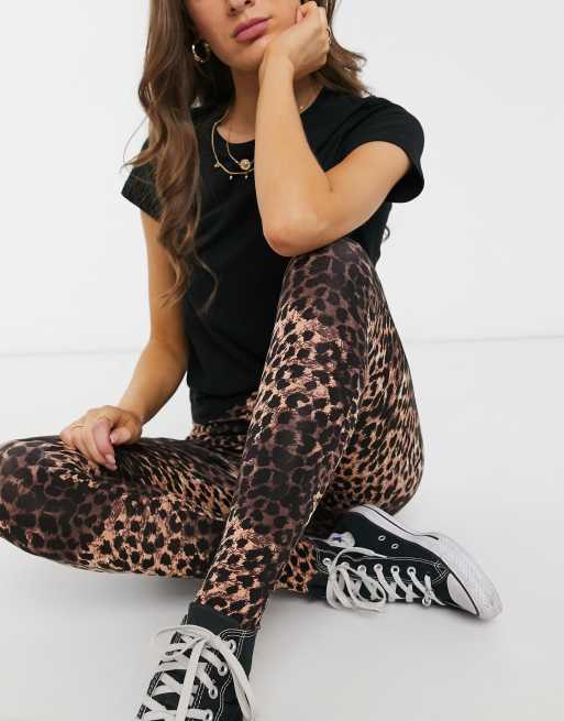 Asos leopard print leggings hotsell