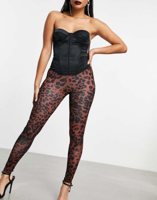 Asos leopard print leggings sale