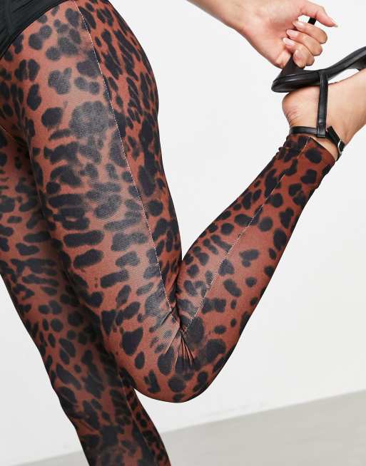 Dear-Lover Pink Leopard Print Ankle-Length High Waist Yoga Skinny